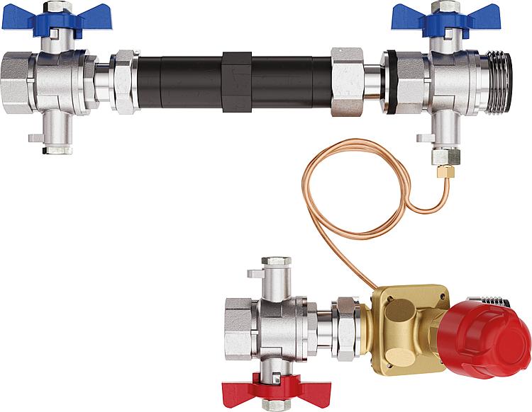 Verteiler-Anschlussset Danfoss AB-PM horizontal, DN20(3/4") IG Anschluss Verteil Verteiler-Anschlussset Danfoss AB-PM horizontal, DN20(3/4") IG Anschluss Verteil