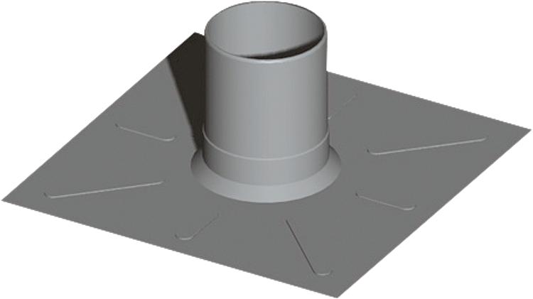 Kunststoff-Abgassystem Flachdachkragen - DN 60/100 Kunststoff-Abgassystem Flachdachkragen - DN 60/100