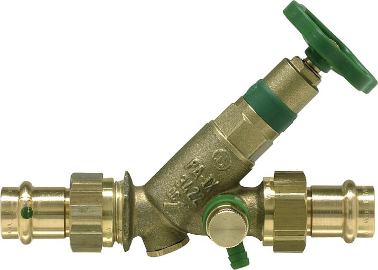 KFR-Ventil mit Prüfschraube mit Pressverschraubung-Viega DN25/22mm nichtst.Spind KFR-Ventil mit Prüfschraube mit Pressverschraubung-Viega DN25/22mm nichtst.Spind