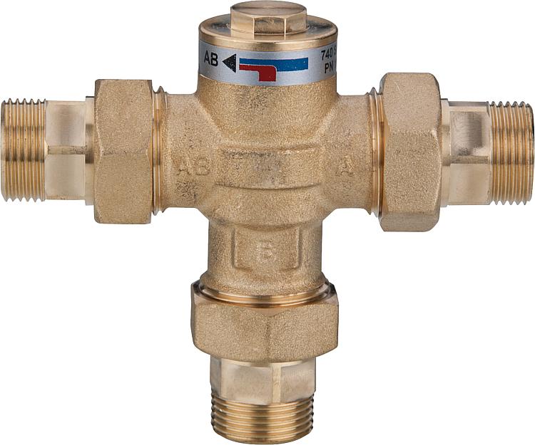 Easyflow Wood 746 Rücklaufanhebeventil 45 C mit Verschraubung DN20 (3/4")AG Easyflow Wood 746 Rücklaufanhebeventil 45 C mit Verschraubung DN20 (3/4")AG