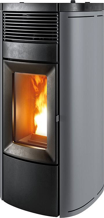 Pelletofen MCZ Musa Air 10 R, Grundgerät mit Verkleidung Silber Metall, 10 KW Pelletofen MCZ Musa Air 10 R, Grundgerät mit Verkleidung Silber Metall, 10 KW