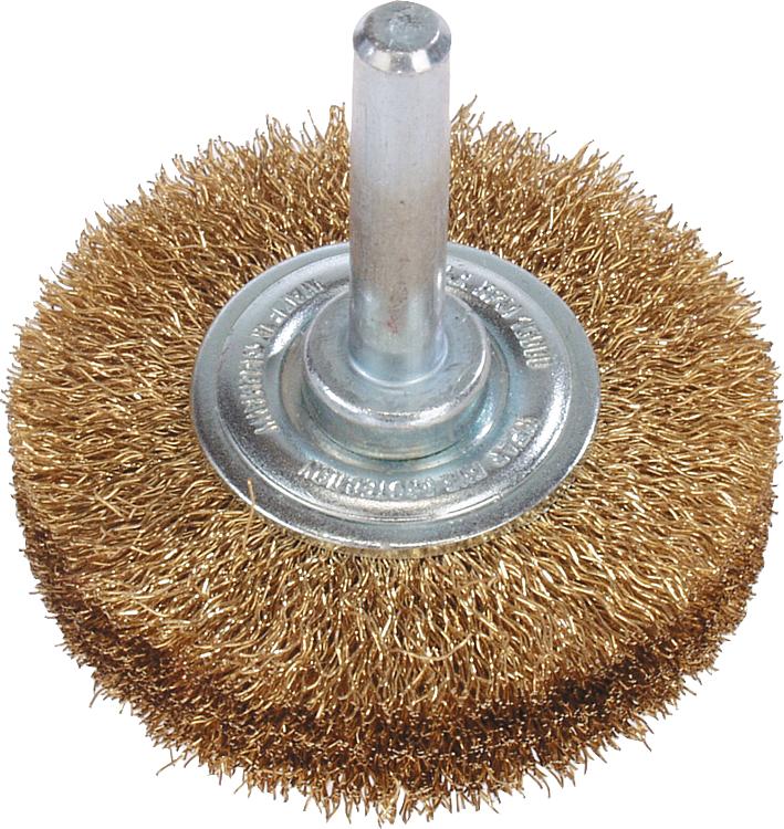 Rundbürste Messingdraht 0,20 mm 50 mm, Schaft 6,0 mm