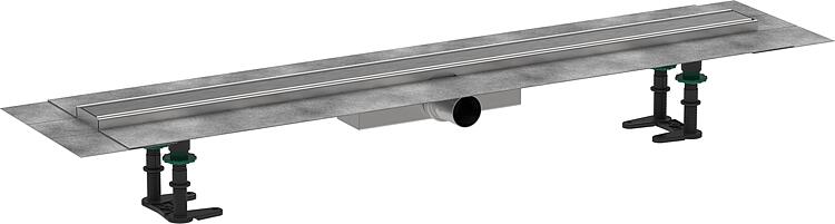 Hansgrohe RainDrain Compact Komplettset f. flache Installation, Edelstahl gebürstet, 900