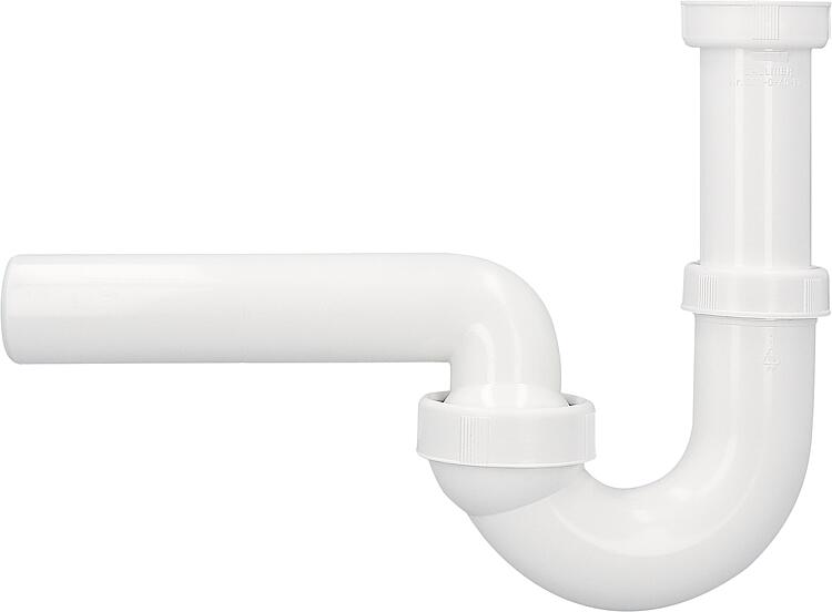 Spülen-Röhrensiphon Dallmer Typ 100/0, DN40 (1 1/2") x DN50, Kunststoff weiß
