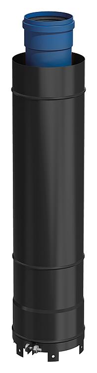 CondensBlue AZ Überdach- verlängerung schwarz, 1000mm DN 60/100 und DN 80/125