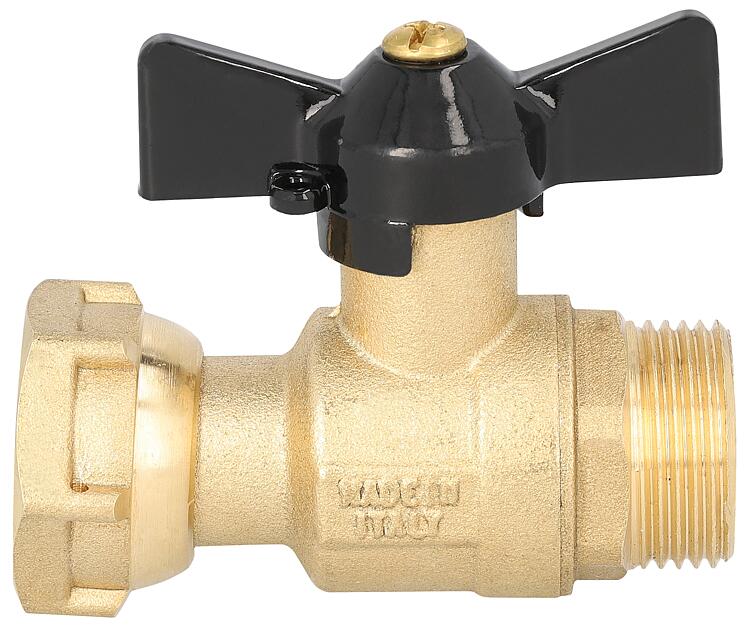 Messing-Kugelhahn  DN20(3/4“)AG x DN20(3/4“) ÜWM, mit Flügelgriff