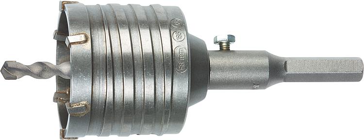 Bohrkronenset HELLER® Ø 68 x 50 mm mit Zentrierbohrer und 6-kant Aufnahme