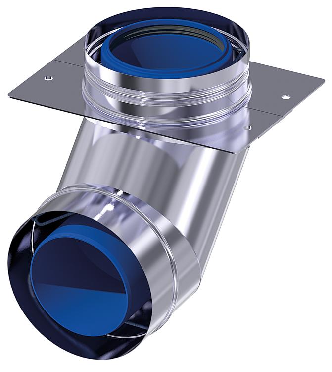 CondensBlue AZ Aussenwand Anschlussbogen ohne Luftansaugung DN110/160 87 CondensBlue AZ Aussenwand Anschlussbogen ohne Luftansaugung DN110/160 87