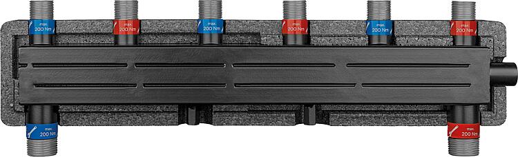 Kombiverteiler Evenes VTW 2/3 AG DN20 (3/4"), 2m³/h, 50 kW, inkl. Halterung und Isolierung Kombiverteiler Evenes VTW 2/3 AG DN20 (3/4"), 2m³/h, 50 kW, inkl. Halterung und Isolierung
