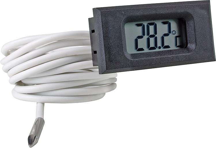 Fernthermometer -40 - 110°C mit 3,0 m Fühlerkabel und Digitalanzeige Fernthermometer -40 - 110°C mit 3,0 m Fühlerkabel und Digitalanzeige
