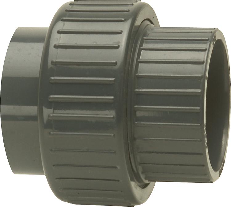 PVC-U - Klebefitting Rohrverschraubung,110 mm, beidseitig Klebemuffe PVC-U - Klebefitting Rohrverschraubung,110 mm, beidseitig Klebemuffe