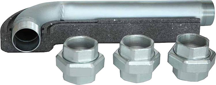 Verbindungsrohr incl. Isolierung incl. 3 Verschraubungen 2" Verbindungsrohr incl. Isolierung incl. 3 Verschraubungen 2"