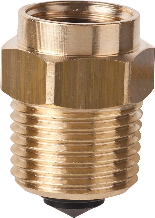 Absperrventil für Schnellentlüfter DN10(3/8"), mit DN15(1/2") AG Absperrventil für Schnellentlüfter DN10(3/8"), mit DN15(1/2") AG