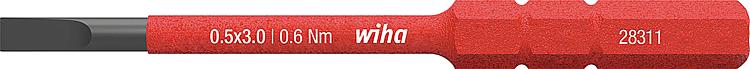 VDE-slimBit Wiha® Schlitz 3,0x0,5mm VDE-slimBit Wiha® Schlitz 3,0x0,5mm