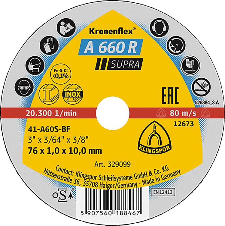 Mini-Trennscheibe KLINGSPOR 76 x 1,6 x 10 mm