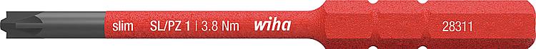 VDE-slimBit Wiha® PlusMinus/Pozidriv SL/PZ1 VDE-slimBit Wiha® PlusMinus/Pozidriv SL/PZ1