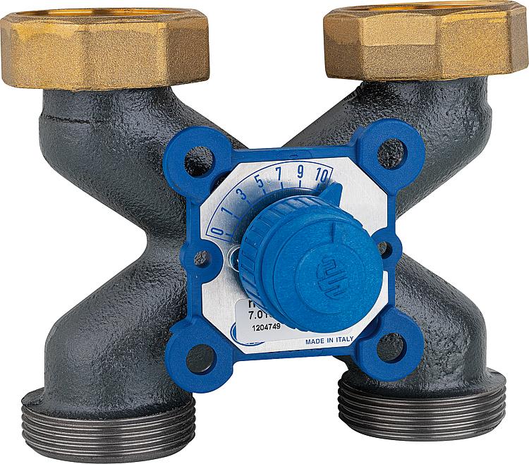 Vierwegemischer Grauguß VMX-X 90, G 1 1/2'''' 2 x Flansch / KVS 8 Vierwegemischer Grauguß VMX-X 90, G 1 1/2'''' 2 x Flansch / KVS 8