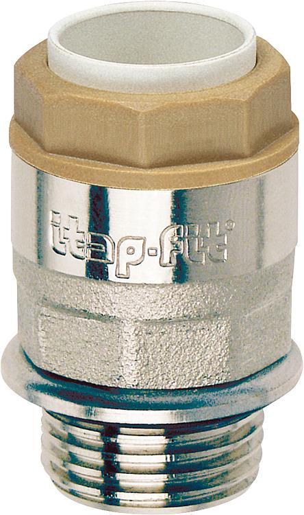 Steck-Übergangsnippel vernickelt 12mm x 1/2" mit O-Ring Steck-Übergangsnippel vernickelt 12mm x 1/2" mit O-Ring