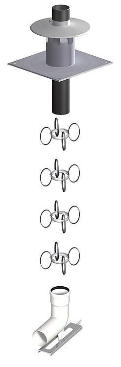 Kunststoff-Abgassystem Basis Set 3 - DN110 Kunststoff-Abgassystem Basis Set 3 - DN110