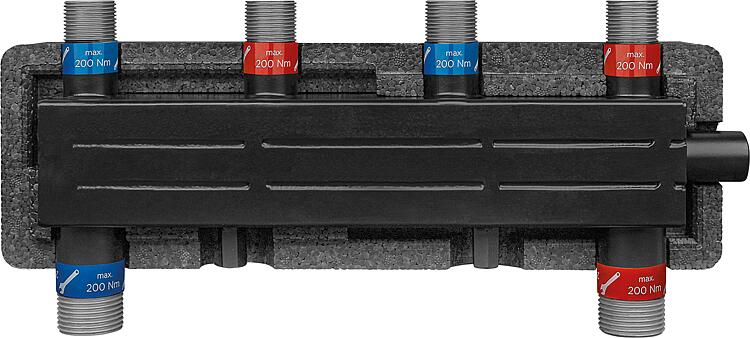Kombiverteiler Evenes VTW 2/2 AG DN20 (3/4"), 2m³/h, 50 kW, inkl. Halterung und Isolierung Kombiverteiler Evenes VTW 2/2 AG DN20 (3/4"), 2m³/h, 50 kW, inkl. Halterung und Isolierung