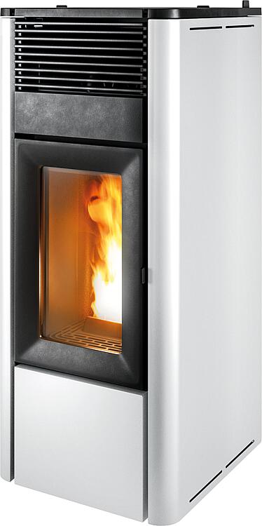 Pelletofen MCZ TEIA C. Air 10 R, Grundgerät mit Verkleidung Metall Weiß_302 Pelletofen MCZ TEIA C. Air 10 R, Grundgerät mit Verkleidung Metall Weiß_302