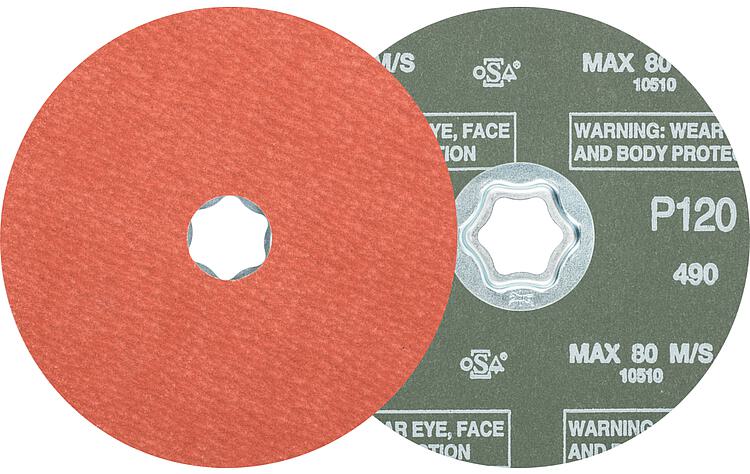 Fiberscheibe Pferd COMBICLICK, Ø 125 mm, Körnung A-COOL120