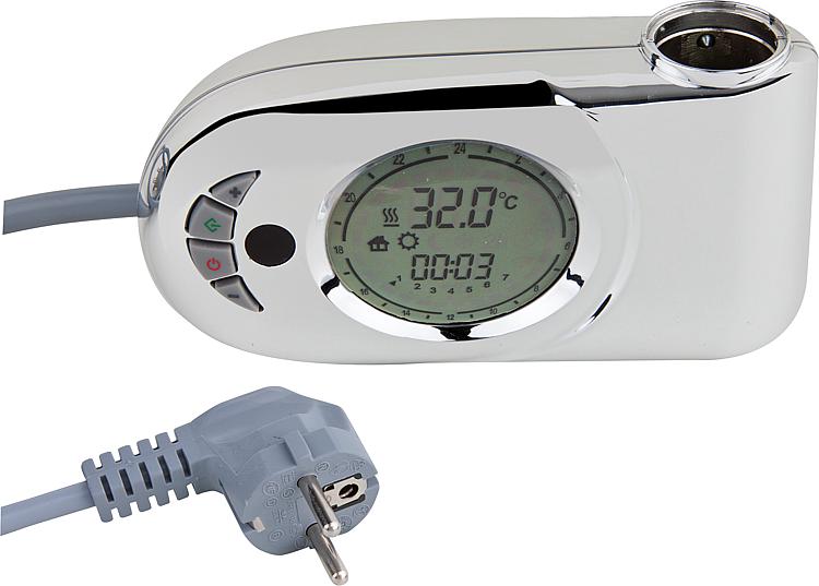 Raumtemperaturregler INFRA, für Badheizkörper max. 2000W, Farbe: Chrom Raumtemperaturregler INFRA, für Badheizkörper max. 2000W, Farbe: Chrom