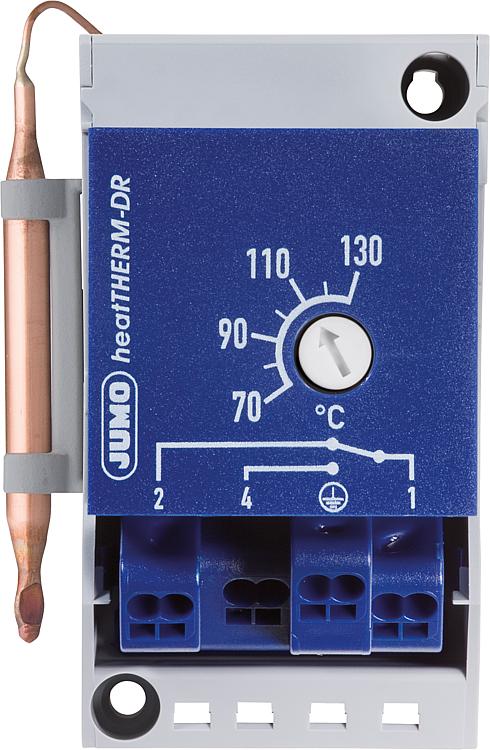 Jumo Thermostat (TW) für Hutschienenmontage TH35 Typ 603070/0002, 0..120 C