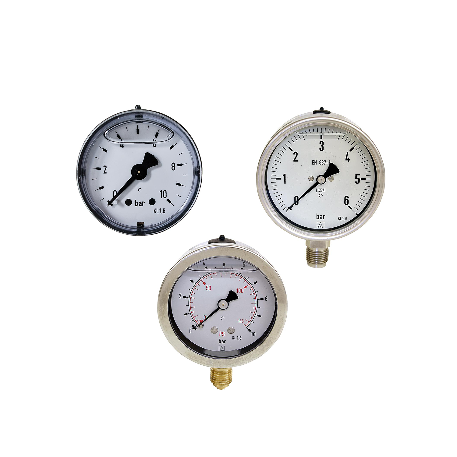 Manometer mit Glyzerinfüllung Manometer mit Glyzerinfüllung