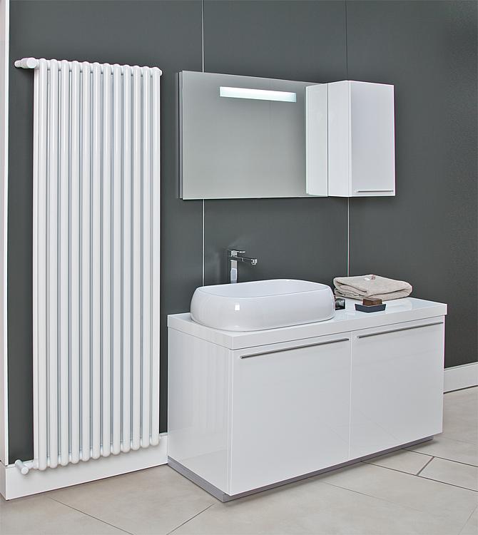 Aluminium-Röhrenradiator Tribeca RAL 9010, Typ 1400 x 10 Glieder Aluminium-Röhrenradiator Tribeca RAL 9010, Typ 1400 x 10 Glieder