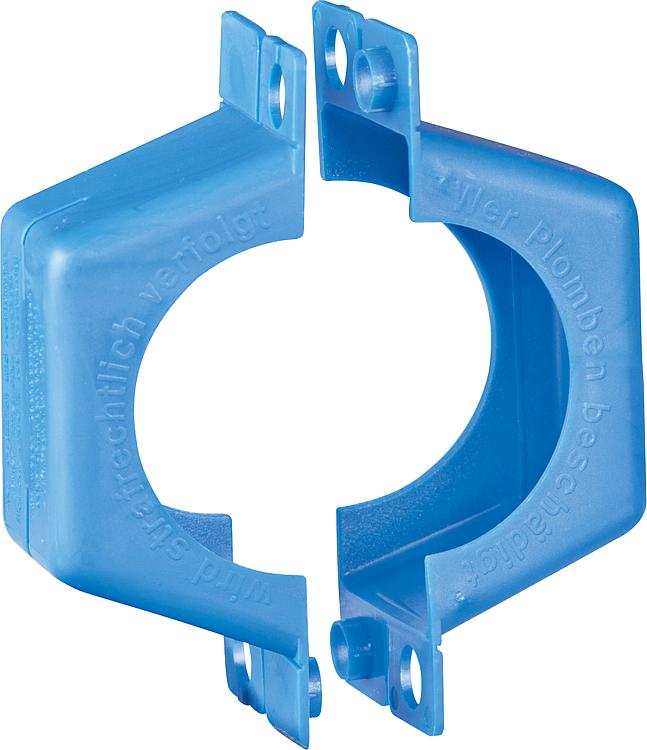 Plombierschellen zweiteilig DN15 (Set aus 2 Halbschalen) Plombierschellen zweiteilig DN15 (Set aus 2 Halbschalen)