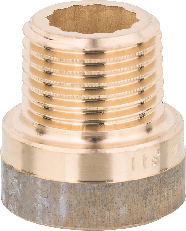 Rotguß-Gewindefitting Hahnverlängerung ohne DVGW 1/2 x 12,5 mm Rotguß-Gewindefitting Hahnverlängerung ohne DVGW 1/2 x 12,5 mm