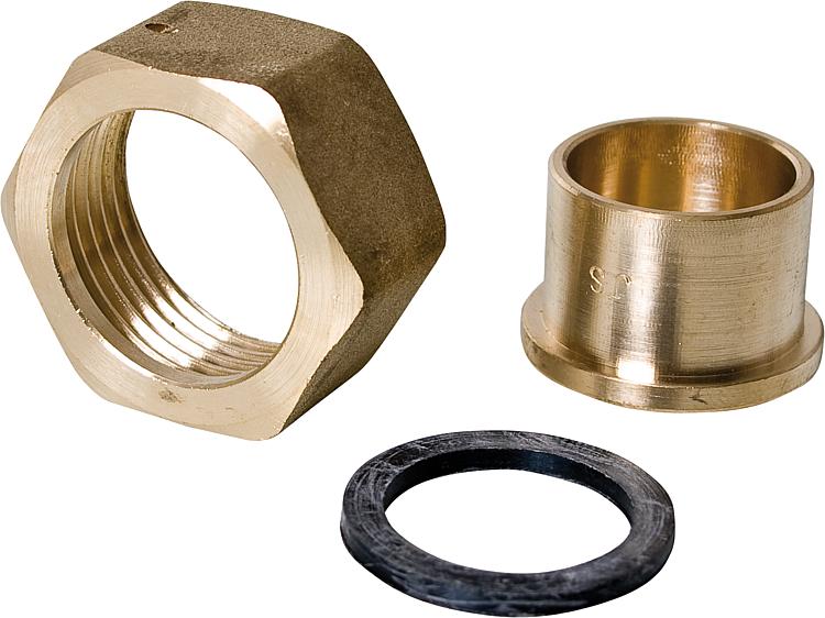 Lötverschraubung mit Dichtung 1"x 22mm für Aufputzzähler 3/4" Ms.blank 1 Stück ! Lötverschraubung mit Dichtung 1"x 22mm für Aufputzzähler 3/4" Ms.blank 1 Stück !