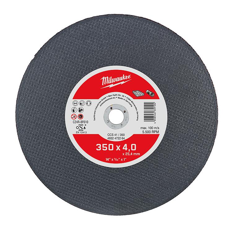 Trennscheibe Milwaukee CCS41, Ø 350 x 25,4 x 4,0 mm Trennscheibe Milwaukee CCS41, Ø 350 x 25,4 x 4,0 mm