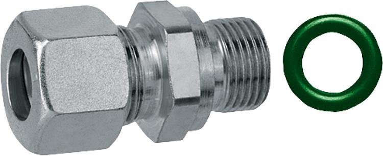 Edelstahl-Einschraubverschraubung G 3/8 zyl. x 10 mm inkl. Spezialdichtung Edelstahl-Einschraubverschraubung G 3/8 zyl. x 10 mm inkl. Spezialdichtung