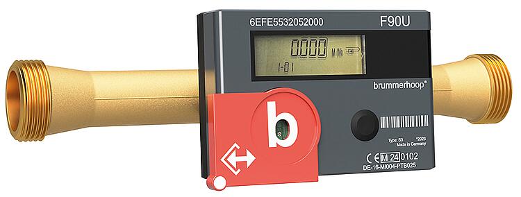Kompakt-Ultraschallwärmezähler F90U3 DN25 (1 1/4")AG, Baulänge 260mm Durchfluss6 Kompakt-Ultraschallwärmezähler F90U3 DN25 (1 1/4")AG, Baulänge 260mm Durchfluss6
