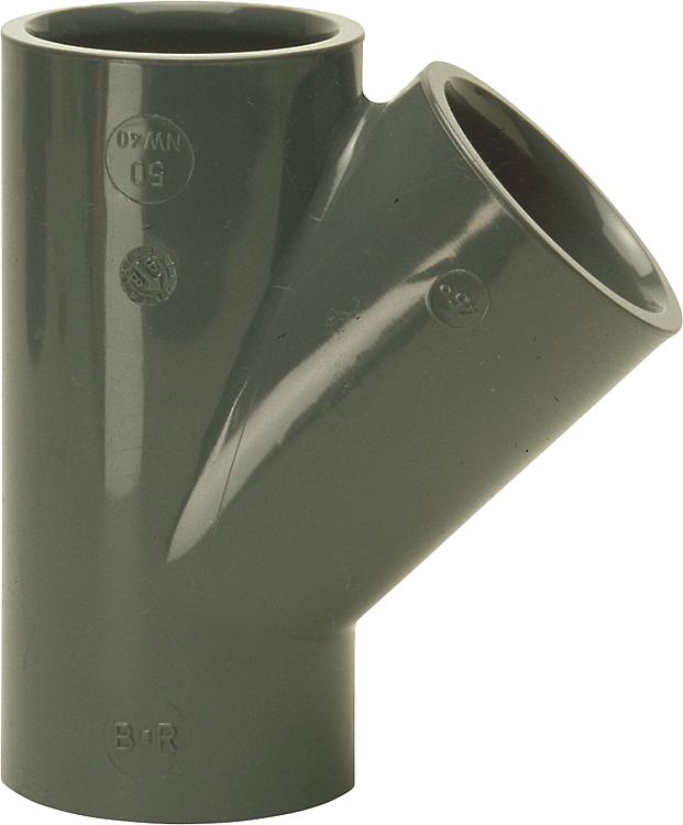PVC-U - Klebefitting Abzweig 45 , 20 mm, allseitig Klebemuffe PVC-U - Klebefitting Abzweig 45 , 20 mm, allseitig Klebemuffe