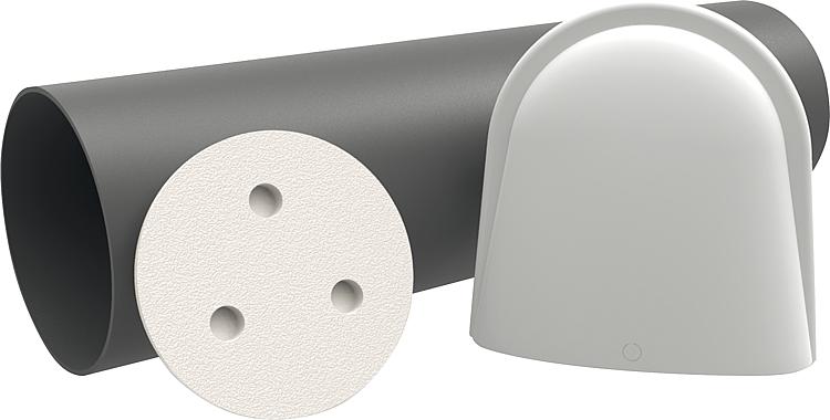 Rohbau-Set Smart Fan inkl.Außenblende weiß Rohbau-Set Smart Fan inkl.Außenblende weiß