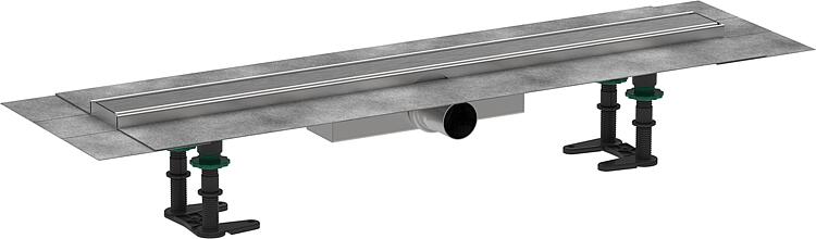 Hansgrohe RainDrain Compact Komplettset f. flache Installation, Edelstahl gebürstet, 700