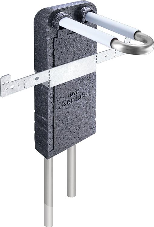 Wandbox aus EPP mit Rohrbogeneinheit aus C-Stahl-Rohr 15x1,2mm in L-Form inkl. I Wandbox aus EPP mit Rohrbogeneinheit aus C-Stahl-Rohr 15x1,2mm in L-Form inkl. I