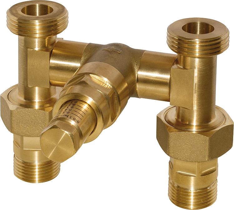 Differenzdruck-Überströmventil Easyflow,DN20(3/4") AGxDN25(1") AG flachdichtend Differenzdruck-Überströmventil Easyflow,DN20(3/4") AGxDN25(1") AG flachdichtend
