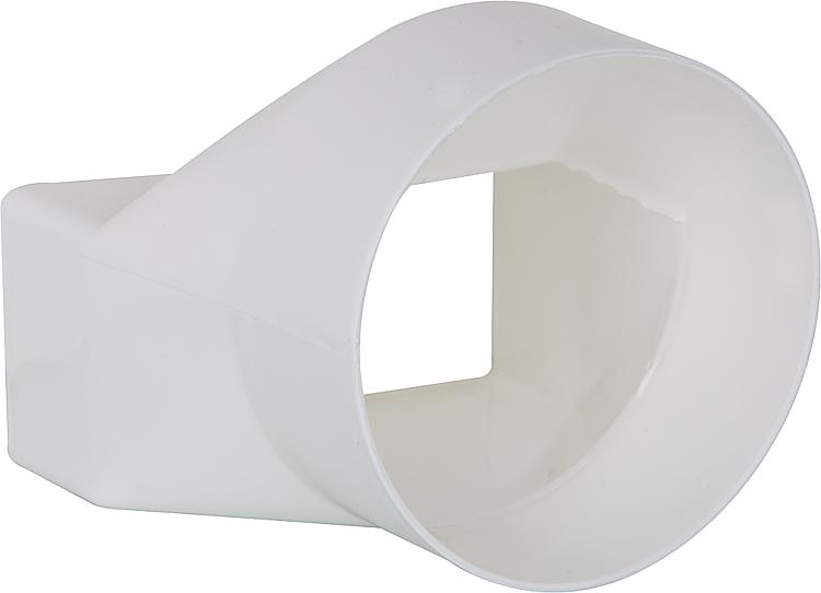 Übergangsstück FLÜR 100 100 mm auf 100 x 50 mm, Kunststoff weiß Übergangsstück FLÜR 100 100 mm auf 100 x 50 mm, Kunststoff weiß