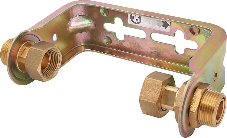 Wasserzählerbügel verzinkt 110mm, DN20(3/4") x DN20(3/4") für Zähler QN1,5 Wasserzählerbügel verzinkt 110mm, DN20(3/4") x DN20(3/4") für Zähler QN1,5