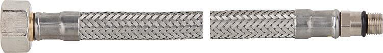 Verbindungsschlauch flexibel 1/2" Ü-Wurfmutter x M 10, KTW-A 350 mm, kurzer Gewi Verbindungsschlauch flexibel 1/2" Ü-Wurfmutter x M 10, KTW-A 350 mm, kurzer Gewi