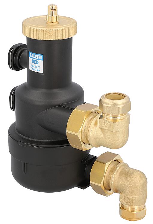 Hocheffizienz-Entlüfter Caleffi HED, 22 mm Klemmverschraubung Hocheffizienz-Entlüfter Caleffi HED, 22 mm Klemmverschraubung