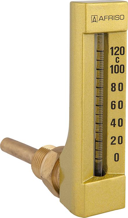Maschinenthermometer VMTh 110 0/120 C 100mm, G1/2B MS, Winkel 90 Maschinenthermometer VMTh 110 0/120 C 100mm, G1/2B MS, Winkel 90