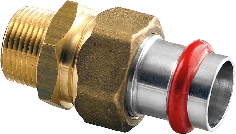 C-Stahl Durchgangsverschr. AG flachdichtend 15mm x 1/2" V-Kontur C-Stahl Durchgangsverschr. AG flachdichtend 15mm x 1/2" V-Kontur