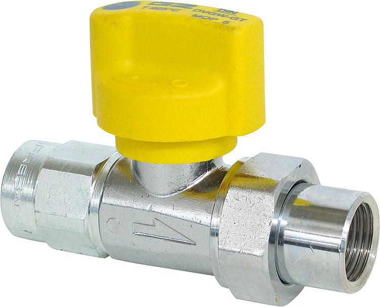 Gasanschlusskugelhahn TSV Durchgang 1/2" verchromt HTB-Ausführung Gasanschlusskugelhahn TSV Durchgang 1/2" verchromt HTB-Ausführung