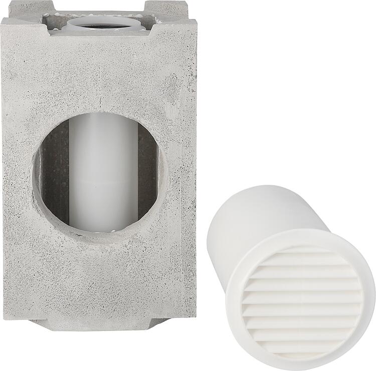 Bypass-Schachtelement Skobifix nano mit Lüftungsgitter, DN60 Bypass-Schachtelement Skobifix nano mit Lüftungsgitter, DN60