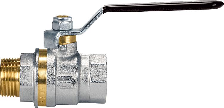 Messingkugelhahn AG/IG 1 1/2" mit Stahl-Handhebel Messingkugelhahn AG/IG 1 1/2" mit Stahl-Handhebel